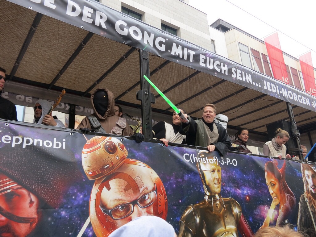 Faschingsumzugswagen: Motto "Star Wars"