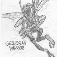 Ein geonosianischer Krieger mit Schallblaster