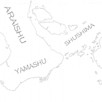 Karte des östlichen Araishu, Shushima und des westlichen Shuko - Bühne für meine "Land der Insel" Kampagne, die ebenfalls in Emmergens spielen wird