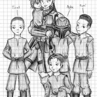 June and her boys ^^
Kritzelei, die letztes Jahr in einem öden Seminar entstanden ist, und von mir grade 'wiederentdeckt' wurde ^^
