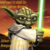 Mein altes Ava Bild mit Yoda Zitaten.