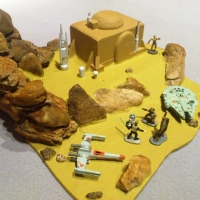 Luke, Leia, R2-D2 und Chewacca bei der Planung von Han Solo´s Rettung (Vorlage Star Wars Fact File, jedipedia.de, Buch, Comic und Videospiel Shadows of the Empire, )