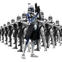 Captain Rex und seine Clone-Staffel.