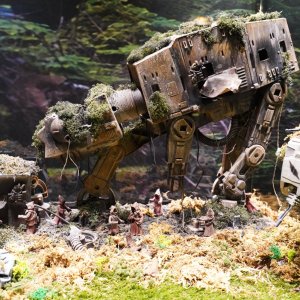 Diorama Verwitterter AT-AT und AT-ST