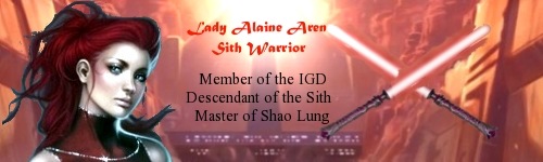 Alaine sig new lightsaber