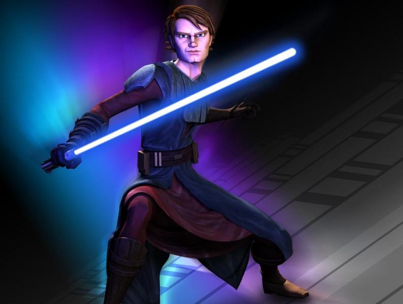 Anakin Skywalker mit coolem Background.
