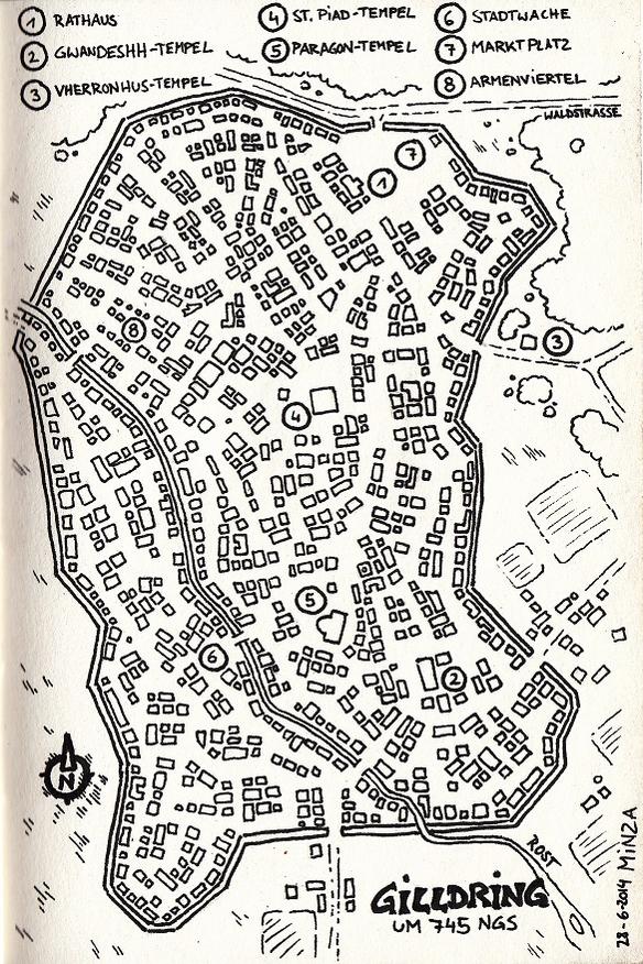 Die Stadt Gilldring im Herzen Cromshells