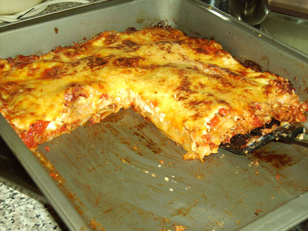Klassische Lasagne Bolognese. Von mir und Dyesce am 15.04.09 gekocht.