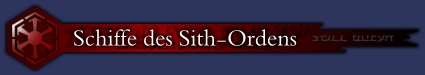 Sith-Orden Schiffsliste